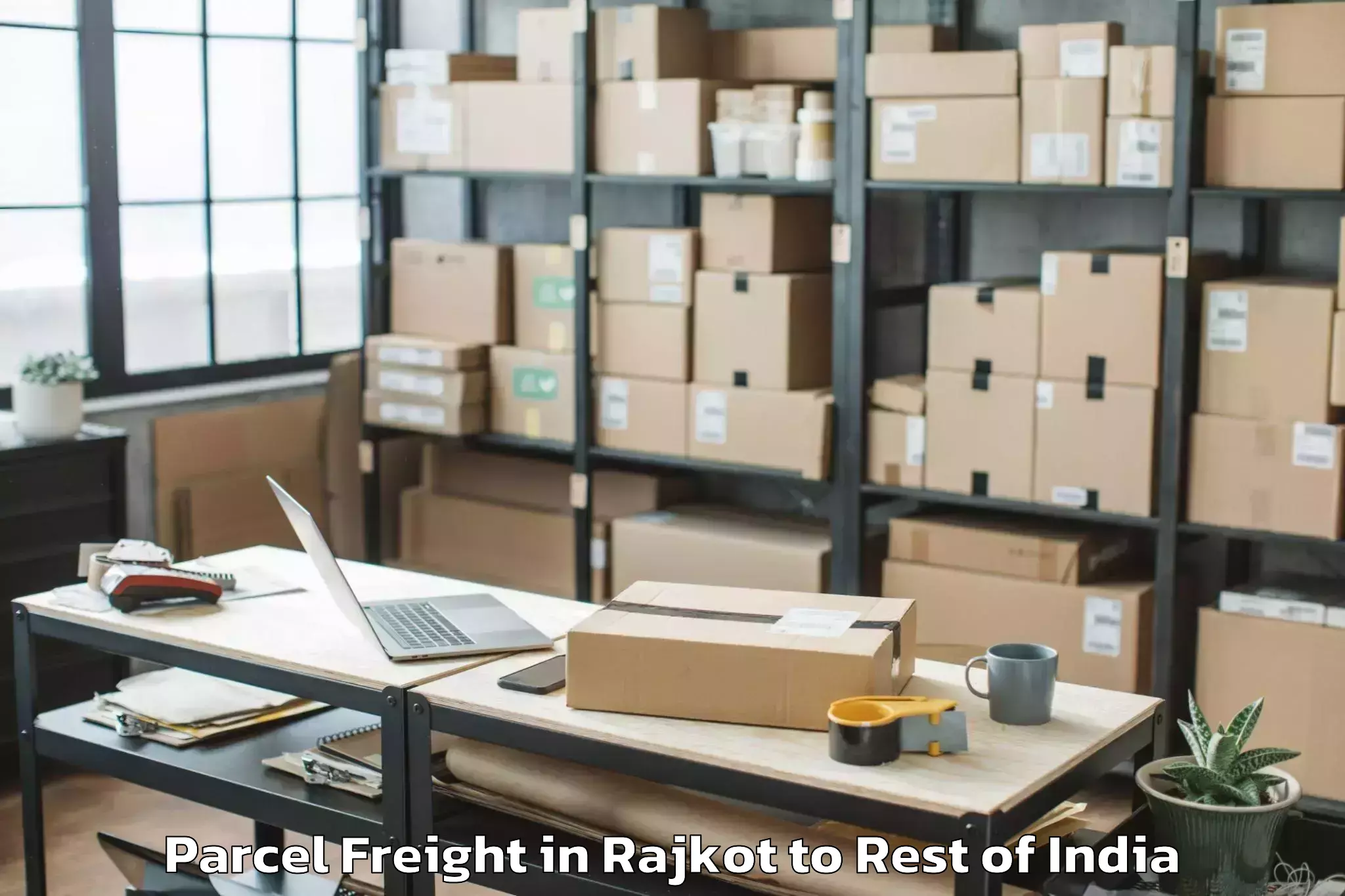 Affordable Rajkot to Atholi Paddar Parcel Freight